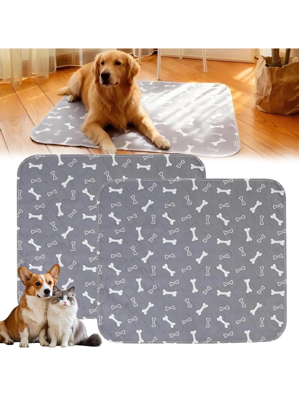 Elite Pads for Pets Washable Pee Pads Leak-Proof & Anti-Slip Pet Training Pad